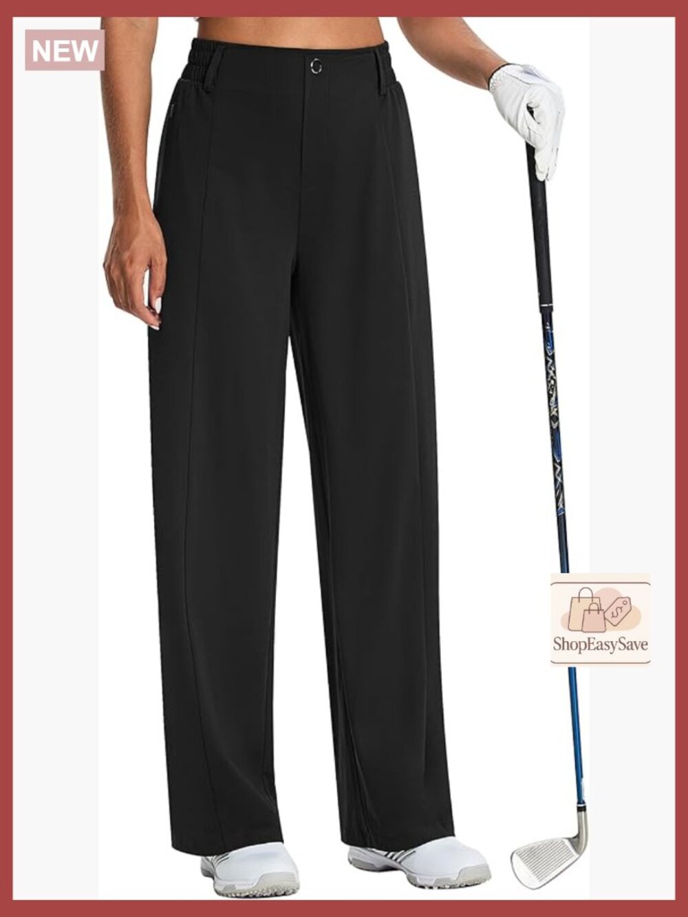 Wide Leg Golf Dress Pants UPF 50+ Flowy Travel Work Slacks Trousers Business